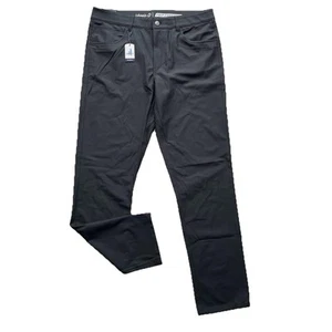 Johnnie O Pants Mens 34x32 Black Country Performance Golf 5 Pocket Pants - Picture 1 of 14
