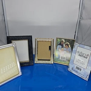 Picture Frames 4x6 in Lot of 5 Metal and Plastics See Pictures - Picture 1 of 11