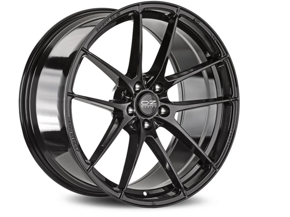 Cerchio in Lega OZ Leggera HLT in 8x18 ET45 Foratura 5x108 Colore Gloss Black - Imagen 1 de 2