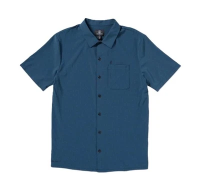 VOLCOM RIDGESTONE Men's S/S Button Shirt - DPB - Large - NWT - Image 1 of 4
