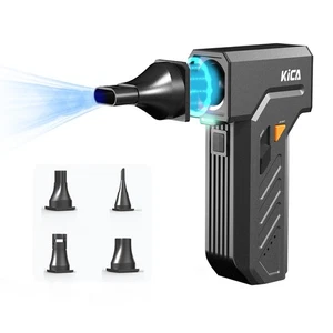 Ventilatore a Jet Spolverino ad Aria Ultra Elettrico con Luci LED,13000rpm Velocità Vento Forte,C... - Foto 1 di 6