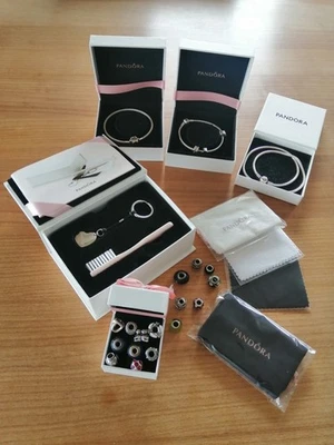 Pandora  Armbänder, Charms und Pflegeset  - Konvolut - Sterlingsilber -  - Bild 1 von 4