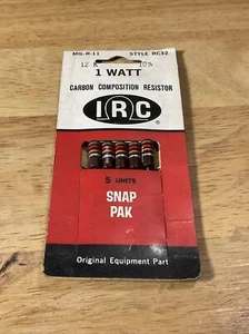 Resistenza Vintage NOS IRC 12 K 1W Watt 10% Carbonio Comp Mil-R-11 Stile RC32 - Foto 1 di 4
