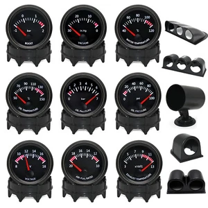 52mm Car Gauge Oil Pressure Water Temp Oil Temp Volt Air Fuel Ratio Boost Gauge - Picture 1 of 61