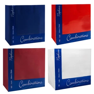 Combinations Paper Napkins Colorful Tissue Serviettes 3 Ply for 40 cm x 40 cm - Picture 1 of 31