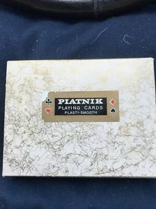 Vintage Platnik Bridge Spielkarten - Swiss Flowers - 2 Decks in Box. - Bild 1 von 4