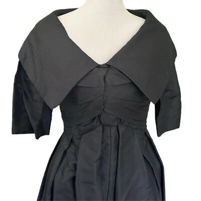 1950s Christian Dior New York black silk faille New Look dress set with jacket  - Image 1 of 4
