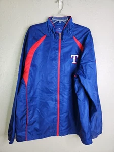 MLB Genuine Merch Reebok Texas Rangers Full Zip Windbreaker jacket XL Blue - Picture 1 of 15