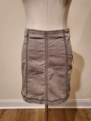 Minifalda Free People Cadet Gris Mujer Talla 4 Informal Elastizada Denim Nueva con Etiquetas Foto 1 de 4