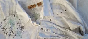 Wrangler Womens Medium Snap Front Long Sleeve Embellished Western Shirt - Picture 1 of 10