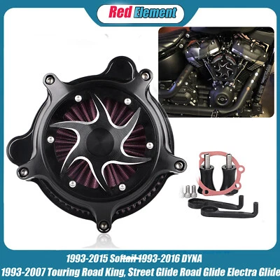 Air Cleaner Intake Filter For Harley Heritage Softail Fatboy Dyna FXD Road Glide Foto 1 de 4