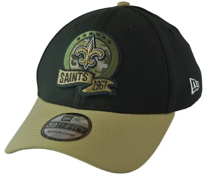 Бейсболка New Orleans Saints New Era 3930 NFL EST Salute to Service гибкая посадка - Изображение 1 из 4