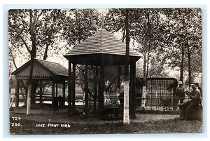 Postal Lake Front Park Zoo Hammond Indiana IN 1909 RPPC A1 - Imagen 1 de 2