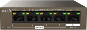 Tenda 5 Port Gigabit PoE Switch ohne Netzteil PoE Powered Switch Plug-and-Play - Photo 1/1