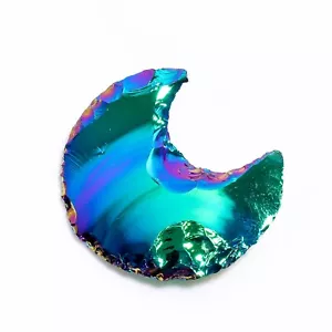 26.00 Cts Genuine Titanium Coated Opalite Gemstone Fancy Cabochon 34X29X7 mm - Picture 1 of 6