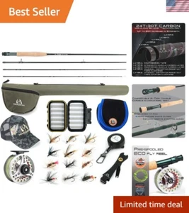 Kit combinado de pesca con mosca extrema 3/5/6/8 peso, caña de volar de arranque y equipo de carrete... - Imagen 1 de 9