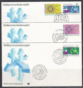United Nations Scott 392-3, G113 & V30 Combo FDC - Communications - Picture 1 of 1