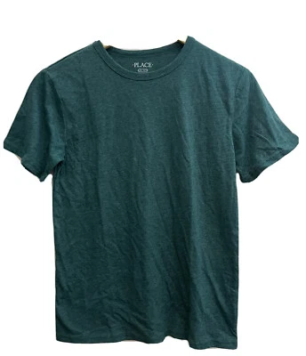 NUEVO CON ETIQUETAS CHILDREN'S PLACE Camiseta Niños Manga Corta Cuello Redondo Verde Abeto Talla Grande 10/12 Foto 1 de 4