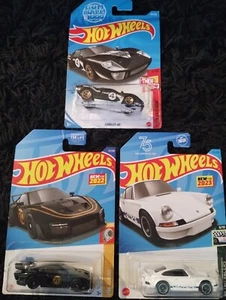 Hotwheels (3 CAR LOT) Porsche 911 935 Ford GT-40 1:64 cars - Picture 1 of 4