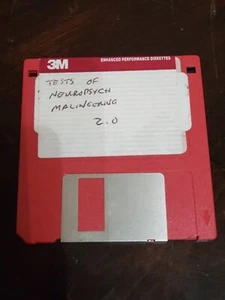 Very Rare Diskette 3.5" Floppy Disk Tests Of Neuropsych Malingenering 2.0 - Picture 1 of 1
