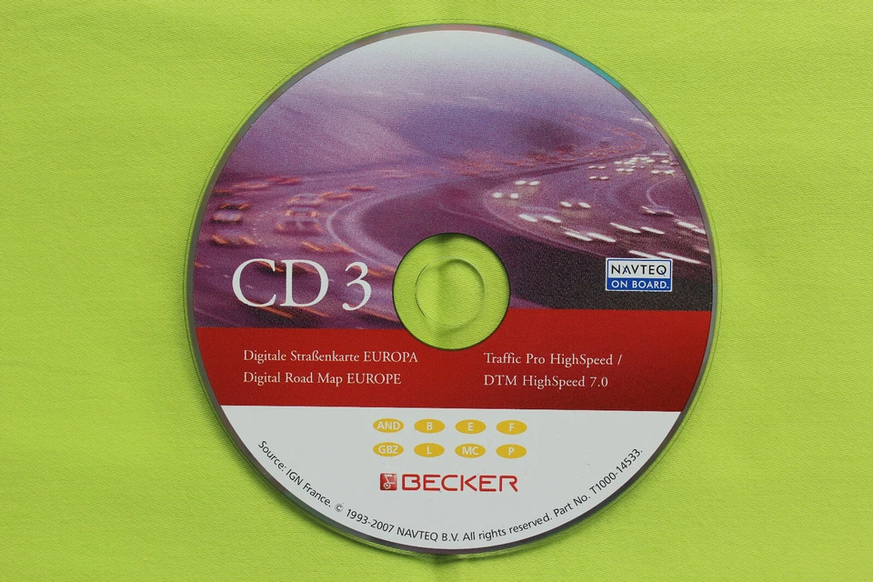 CD NAVIGATION BECKER TRAFFIC PRO DTM HIGHSPEED 7.0 BELGIEN FRANKREICH PORSCHE VW - Bild 1 von 1