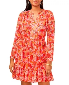 Vince Camuto Women's Floral Printed Long Sleeve Split Neck Size XL - Picture 1 of 3