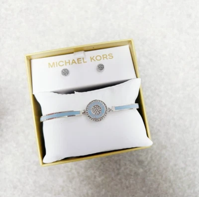 Juego de regalo pulsera y pendientes azul logotipo Michael Kors (Modelo: MKJ8259SET) Foto 1 de 4