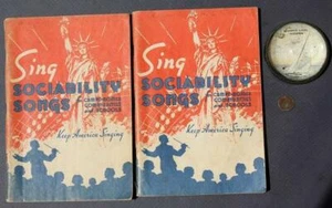 1948 Winona Lake Indiana Patriotic Songbook & paperweight set Billy Sunday too-- - Picture 1 of 1