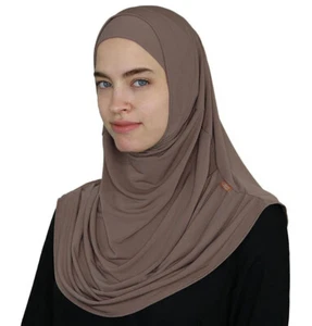 Bufanda turca islámica de 2 piezas | Firdevs práctica fácil hijab Amira - visón - Imagen 1 de 3