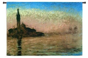 53x38 San Giorgio Maggiore in der Abenddämmerung Claude Monet Wandteppich Wandbehang - Bild 1 von 1