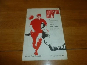 Programa BRISTOL CITY - Temporada 1966/1967 - No 1 - Fecha 23/08/1966 v CRISTAL PAL - Imagen 1 de 4