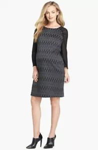 Maternal America Chiffonärmel Zickzack Umstandskleid Small (4-6) schneller kostenloser Versand - Bild 1 von 7