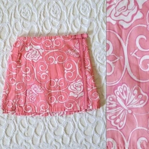 Lilly Pulitzer • Vintage Girl's Youth Skort Pink Butterfly 5 - Picture 1 of 10