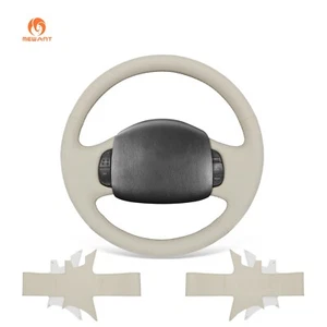 MEWANT Beige PU Leather Steering Wheel Cover for Ford F150 Expedition Excursion - Imagen 1 de 9
