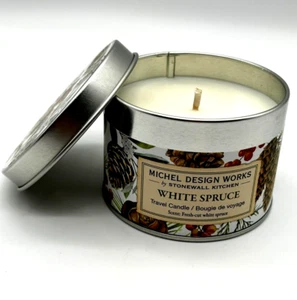 Michel Design Works White Spruce Travel Candle Soy Palm Oil Wax Blend 5.5 oz. - Picture 1 of 3