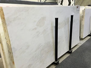 Tischplatte Marmor weiss f. Couchtisch Esstisch Ablage Sidebord Naturstein Tisch - Bild 1 von 2