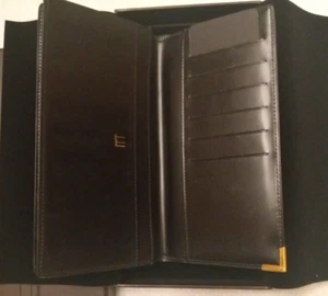 Dunhill Black Leather Gentleman's Coat Wallet  NIB (small Imperfection) - Picture 1 of 11
