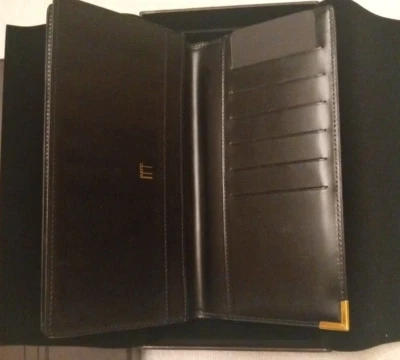 Dunhill Black Leather Gentleman's Coat Wallet  NIB (small Imperfection) - Image 1 of 4