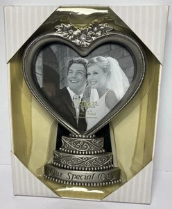Fetco Hochzeit Bild Foto Zinnrahmen "Unser besonderer Tag" Herz & Torte NEU - Bild 1 von 8