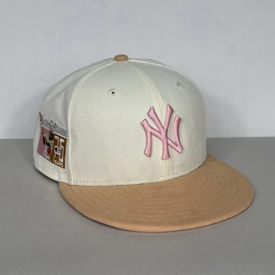 New York Yankees New Era Sombrero 7 5/8 Blanco Jackie Robinson Aniversario Parche Gorra Foto 1 de 4