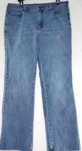 Pantalones de mezclilla azules de algodón West Side New York & Co para mujer adulta talla 16 corte bota promedio - Imagen 1 de 6