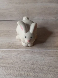 2001 - Fisher Price Little People - White Rabbit Bunny - Farm Zoo Replacement - Bild 1 von 3