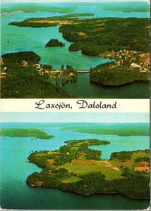Laxsjon Dalsland Luftaufnahme 2 Ansichten Postkarte - Bild 1 von 2