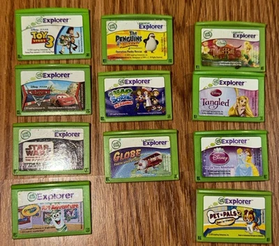 11 Leap Frog LeapPad Explorer Learning Game Cartridge Lot Cars, Disney Toy Story - Image 1 of 3
