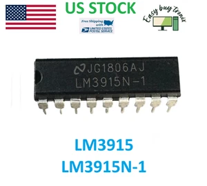 15pcs LM3915N-1 LED Bar Chart Display Driver Inline DIP-18 LM3915 LM3915N IC USA - Picture 1 of 2