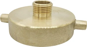 2-1/2" NST (NH) Buchse x 3/4" GHT Stecker Messing Hydranten Adapter mit Stift Lug G - Bild 1 von 12