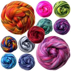 Northern Lights 275g Mixed 11 Colour Pack Merino Wool for Felting and Spinning - Picture 1 of 12