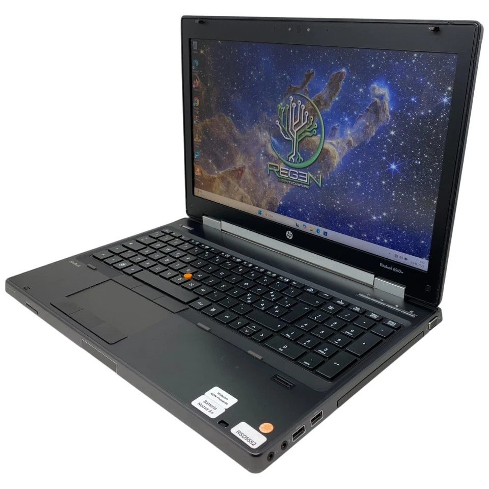 5552 PC Portatile Notebook 15.6” HP Elite 8560W i7 16Gb Ram 256Gb SSD Gar. 12M - Immagine 1 di 4