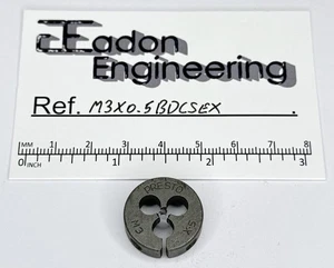 M3 x 0.5mm Metric Button Die, CS (Carbon Steel). By Presto. - Picture 1 of 2