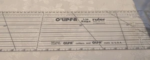 Vtg O’Lipfa LIP EDGE RULER Model 11111 24”x5” Olfa Cutters & Mats Quilting NOS - Picture 1 of 1
